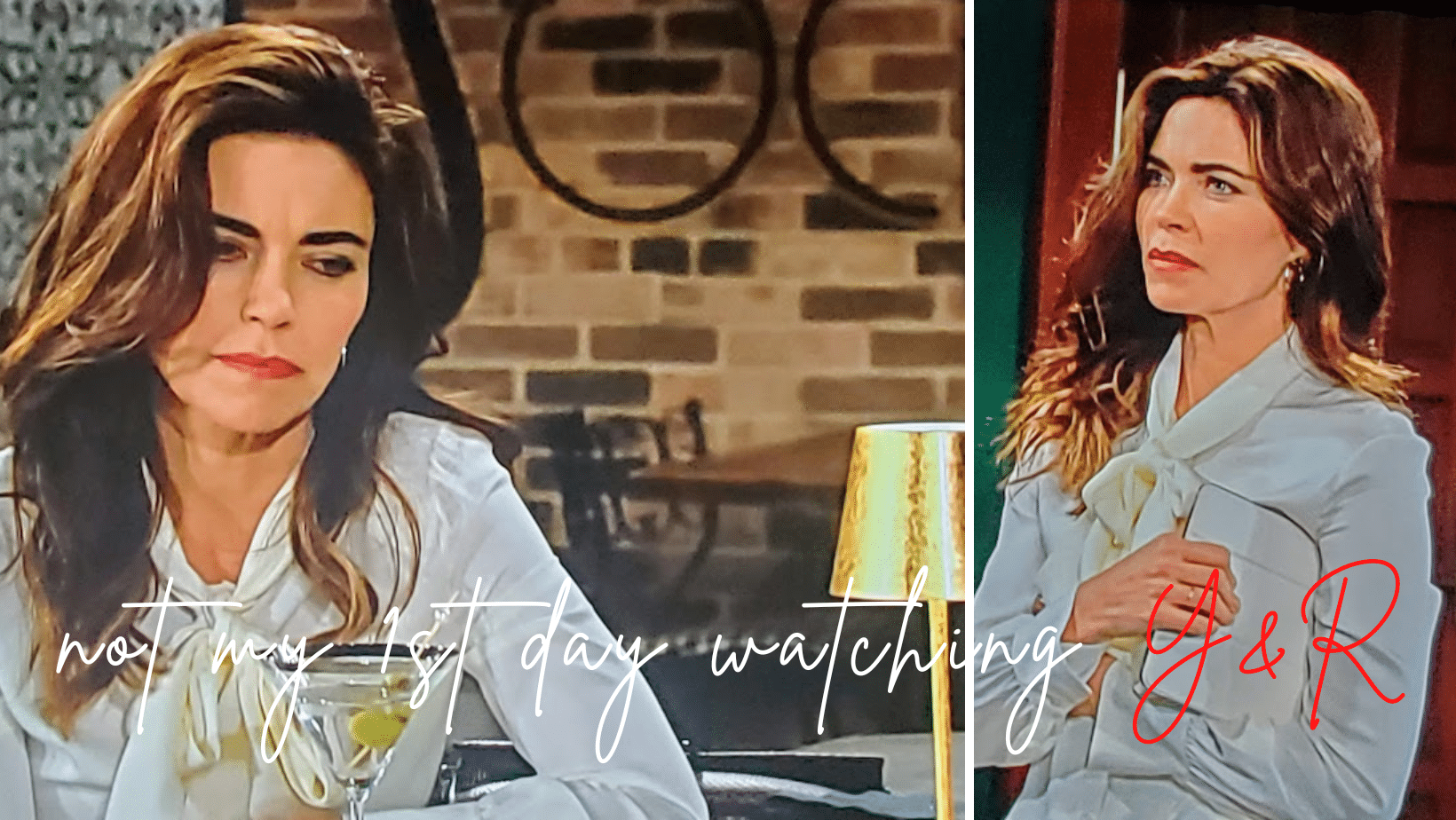 Y&R’s Victoria Newman Wore White, Now with 2 Sleeves