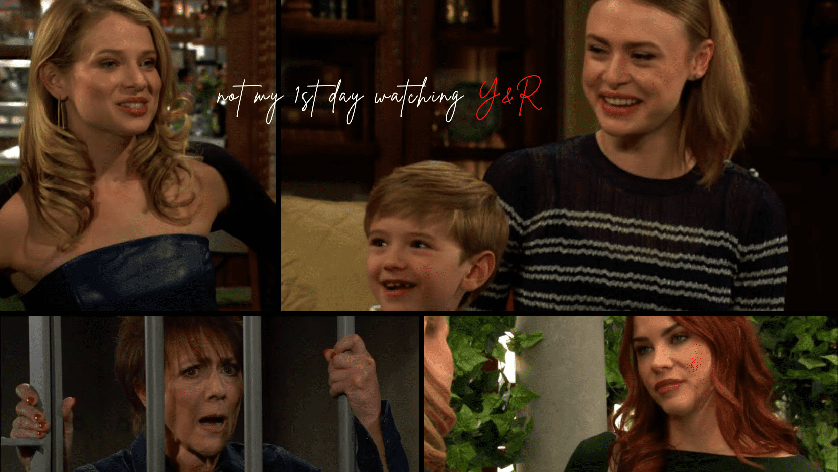 Summer Newman, Claire Grace, Sally Spectra w/ Harrison & Jordan on Y&R