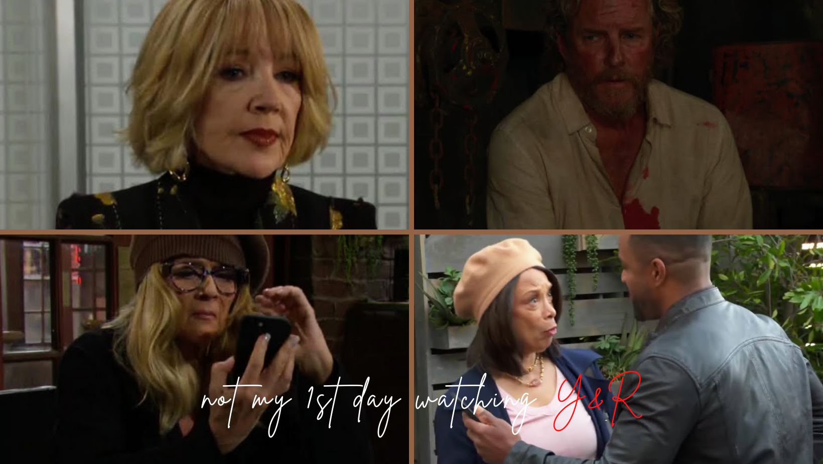 Nikki Newman as Janet Jackson, Dead Cameron, Aunt Jordan, Amy w/ Nate Hastings in L.A. on Y&R